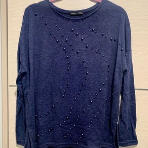 Zara Sweater w decorative pearls. Sz small